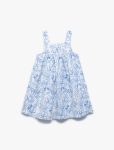 Girls' Baby Viscose Square Neck Sleeveless A-Line Dress