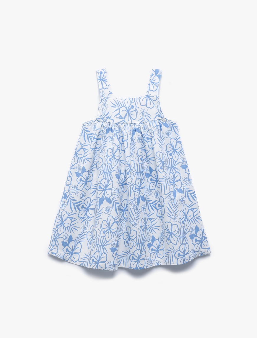 04258673-4740-4b68-bfe0-2dc53566d76c_size870x1142.jpg Girls' Baby Viscose Square Neck Sleeveless A-Line Dress