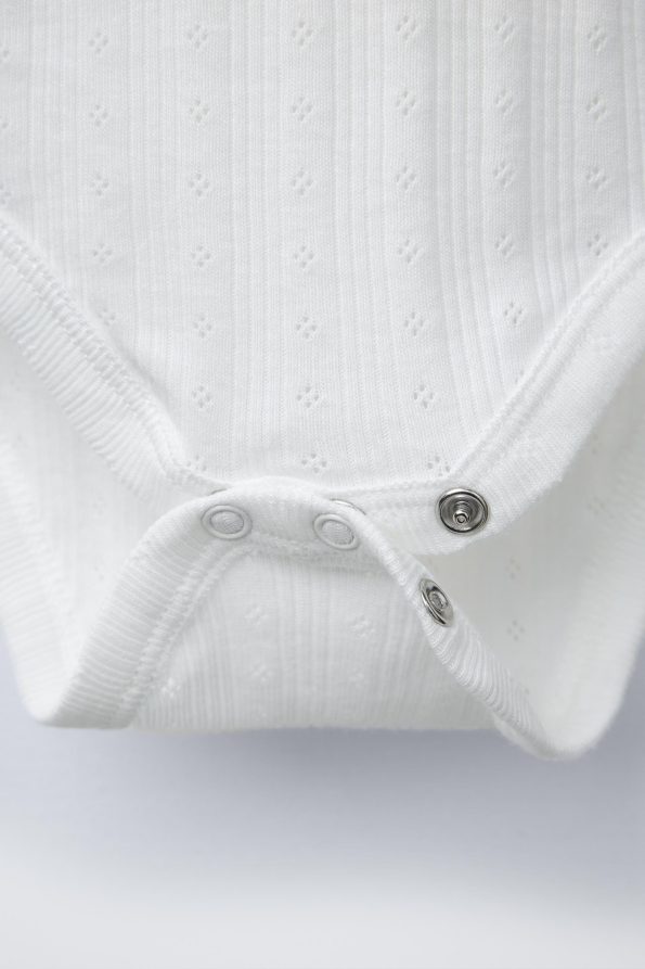 3-Pack of Ribbed Cut-Out Bodysuits