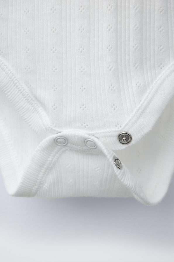 3-Pack of Ribbed Cut-Out Bodysuits