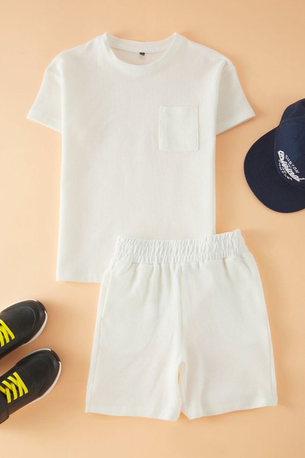 Trendyolmilla Kids Cotton Basic Short Set for Boys