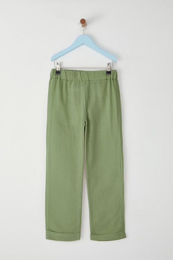 Trendyolmilla Kids Haki Boys' 100% Cotton Balloon Fit Elastic Waist Pants