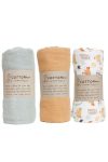 YUMURCAKEVİ 120x120 Triple Muslin Baby Blanket Set
