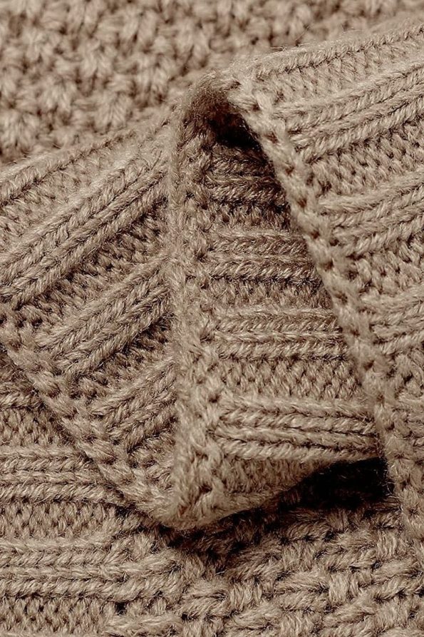 Battani.Co Knit Baby Blanket for Boys and Girls 85cm x 85cm in Beige Brown