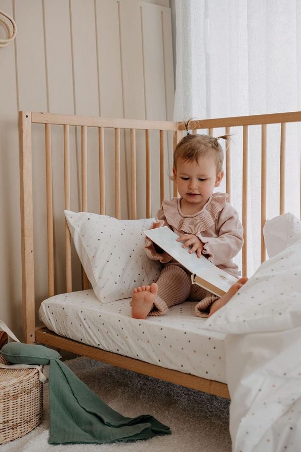 TBA COLLECTION Baby Bedding Set (100x150) | Green Dots
