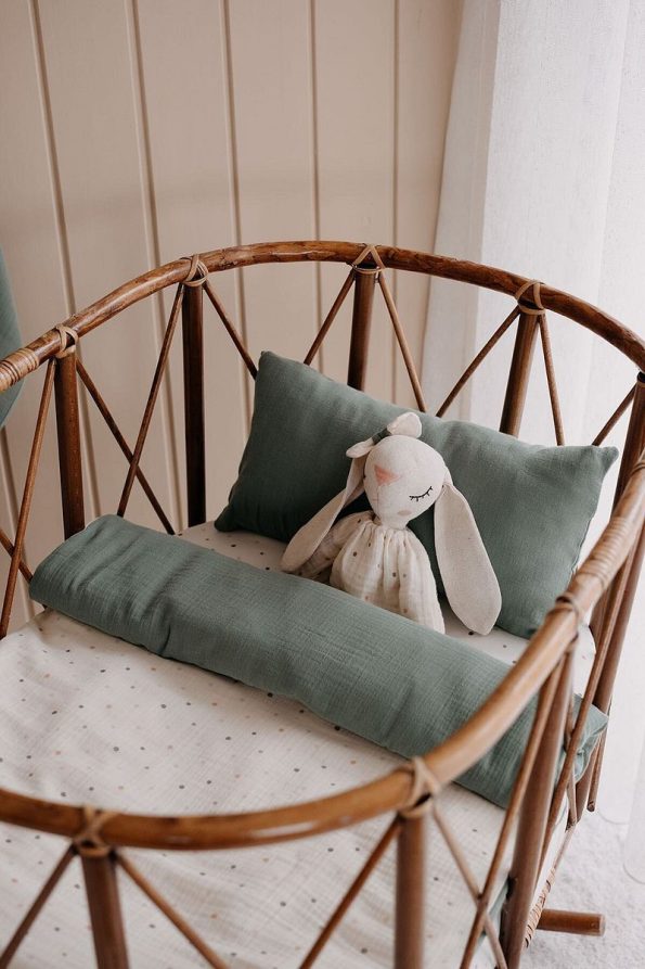 TBA COLLECTION Park Crib Muslin Bedding Set (80X110) | Green Dots
