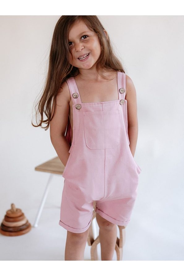 Fluffyboon Kids Overalls - Dusty Pink