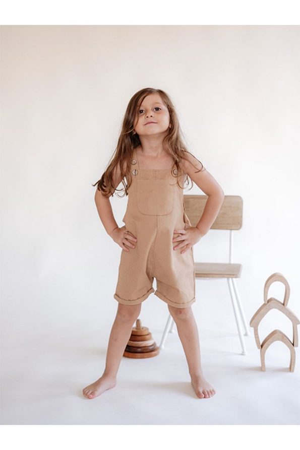 Fluffyboon Kids Overalls - Camel
