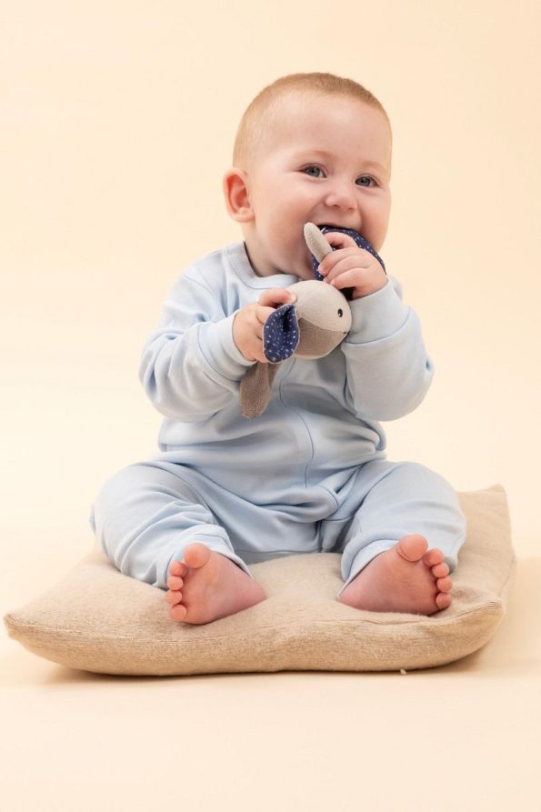 Vauva Long Sleeve Embroidered Zippered Sleep Suit for Baby Boys and Girls
