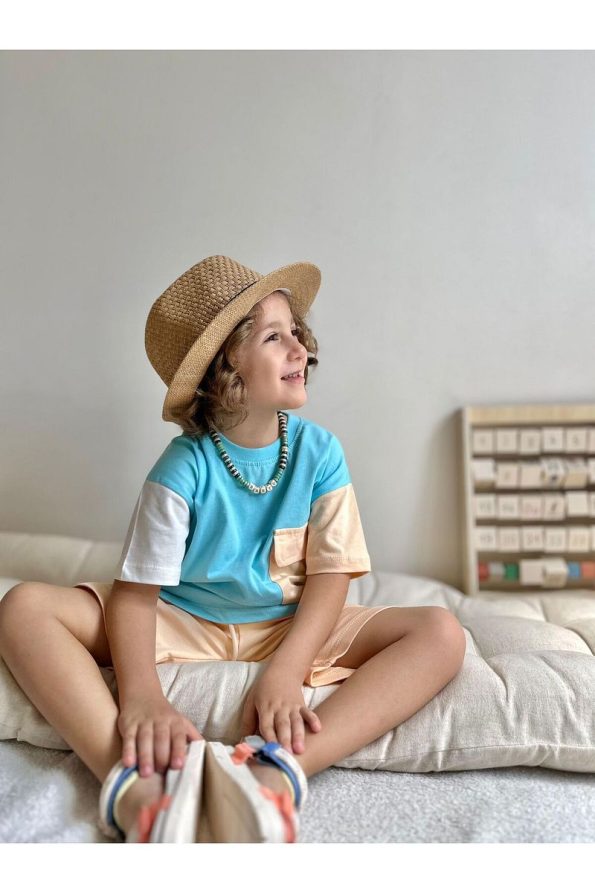 Boys' Color Block Pocket Short Set