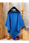 100% Cotton Baby Bath Towel Wrap 80x80cm Blue Elephant