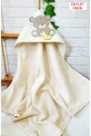 Mothercare Extra Soft Baby Bath Wrap Towel Cream/Bear
