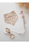 ilkimbebe Baby Bib, Pacifier Chain, and Wooden Teether Set