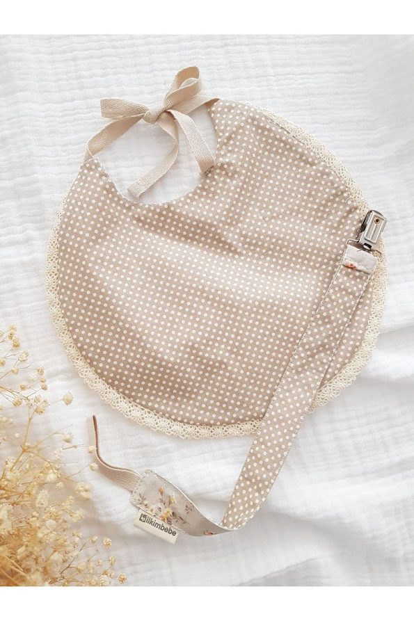 ilkimbebe Baby Bib and Pacifier Clip Set