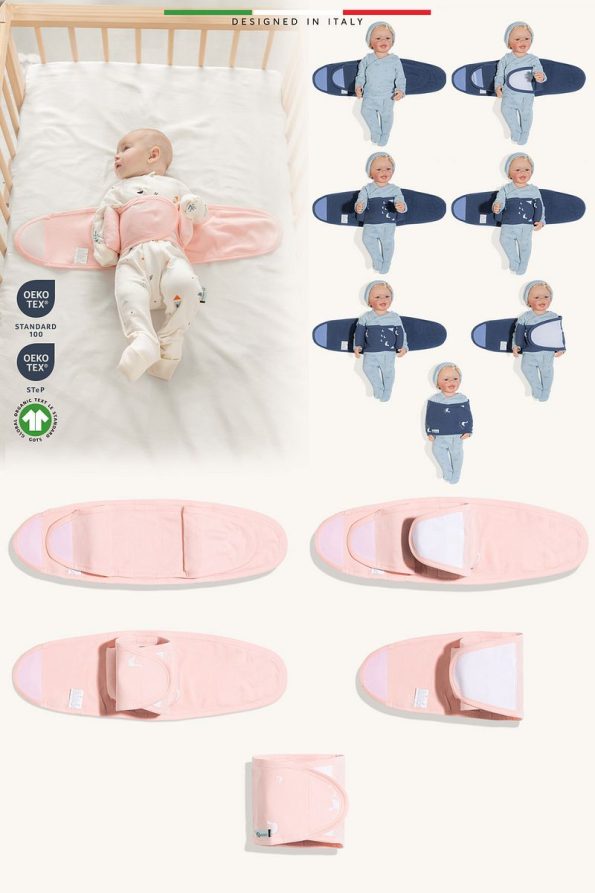 EleleLife Baby Swaddle Strap Newborn Powder Duck