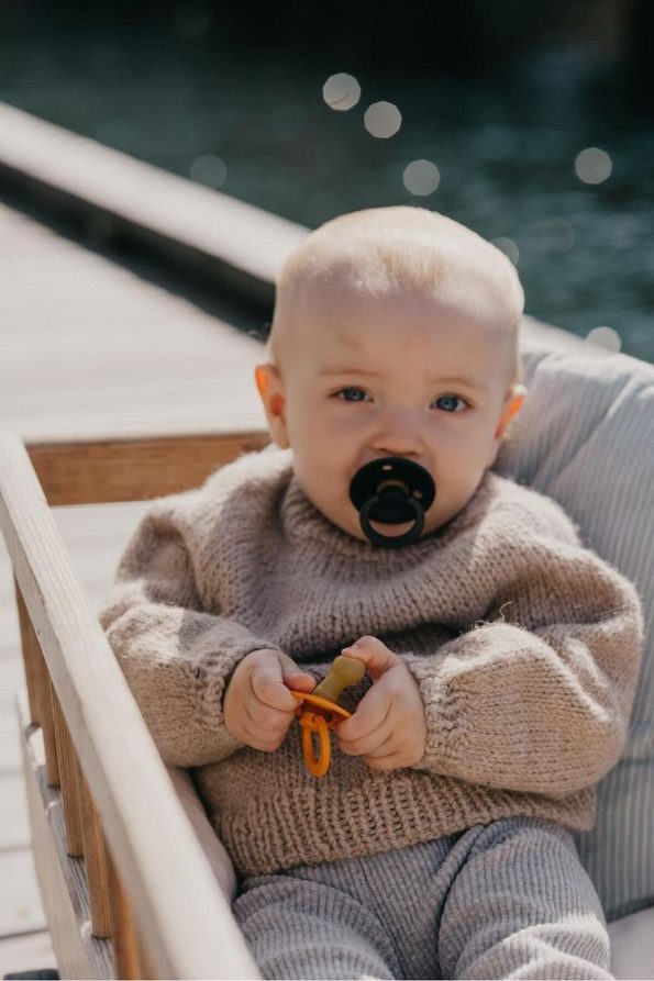 Bibs Colour Rubber Pacifier - Black 0-6 Months