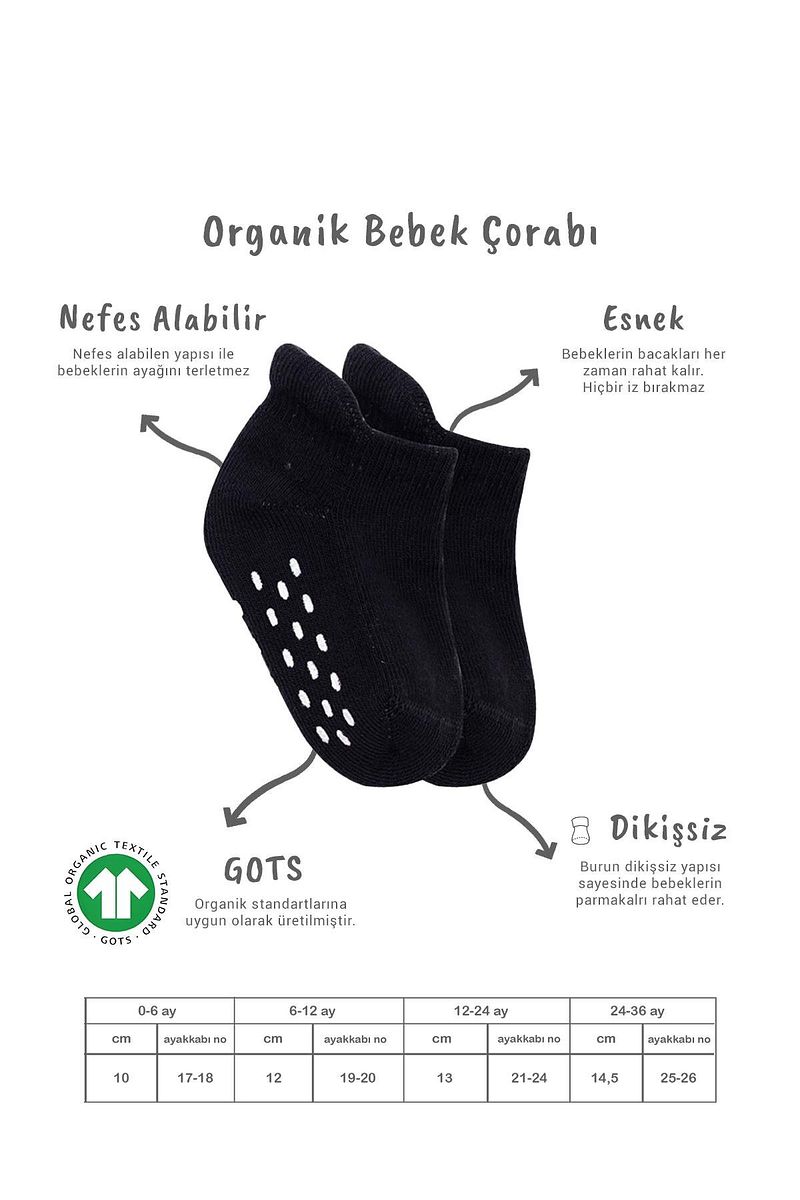 1_org_zoom-4581.jpg Bistyle Organic Non-Slip Baby and Kids Sneaker Socks