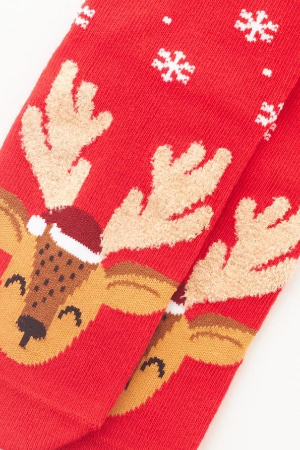 Katia & Bony Baby Red Deer Print Ankle Socks