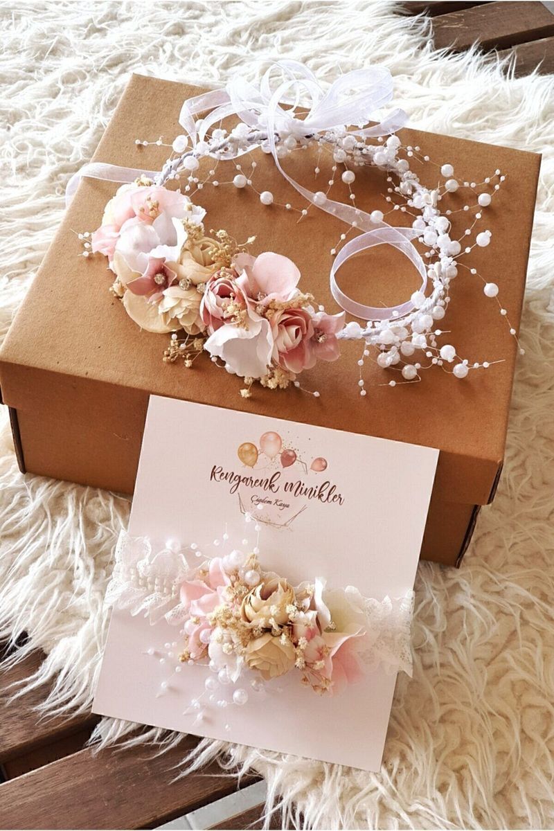 1_org_zoom-4807.jpg Colorful Little Ones Salmon Pink Floral Pearl Mother and Baby Set