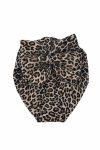 Orjin Baby Leopard Print Bow Girl's Baby Bonnet
