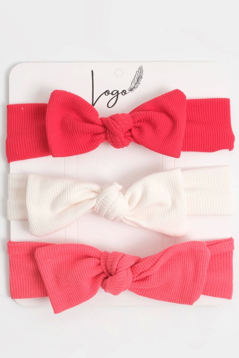 1_org_zoom-4967.jpg Logo Accessory 0-3 Years Girls Baby Bandana 3-Piece Set