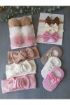 Happymery Baby Girl Bandana Sock Set (12 Pieces)