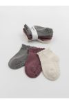 Seamless 3-Pack Baby Girl Bamboo Ruffle Socks