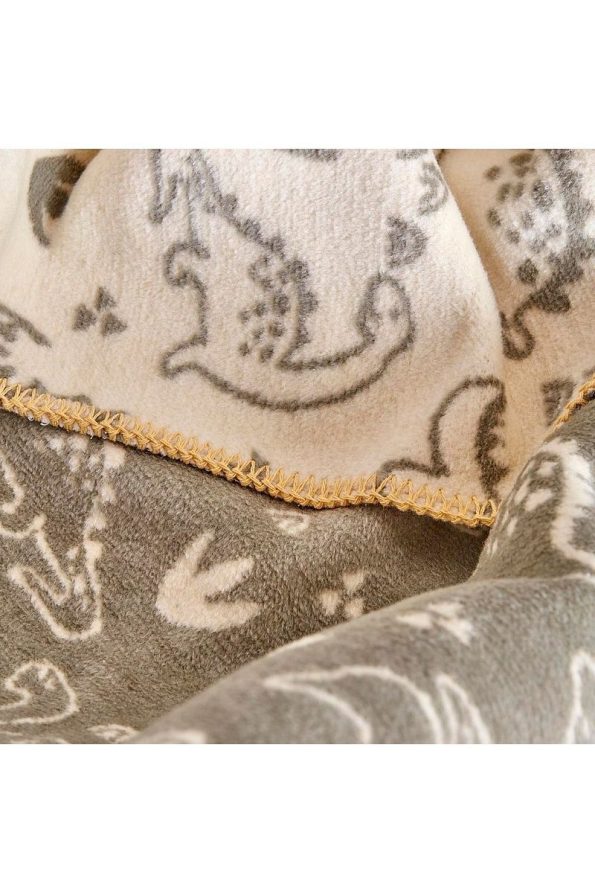 Bella Maison Dino Cotton Baby Blanket Olive Green (100X120 CM)