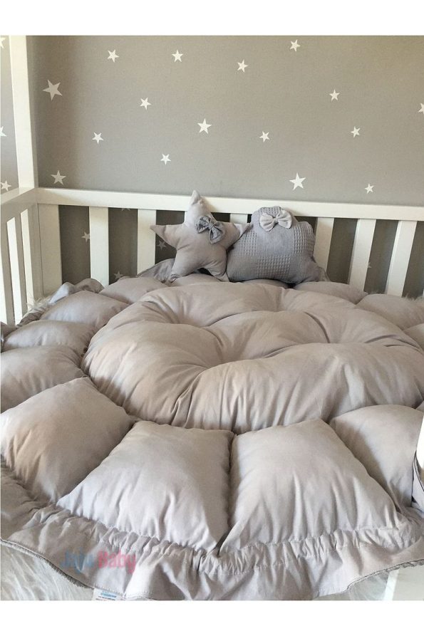 Jaju Baby Nest Gray Muslin Fabric Convertible Play Mat