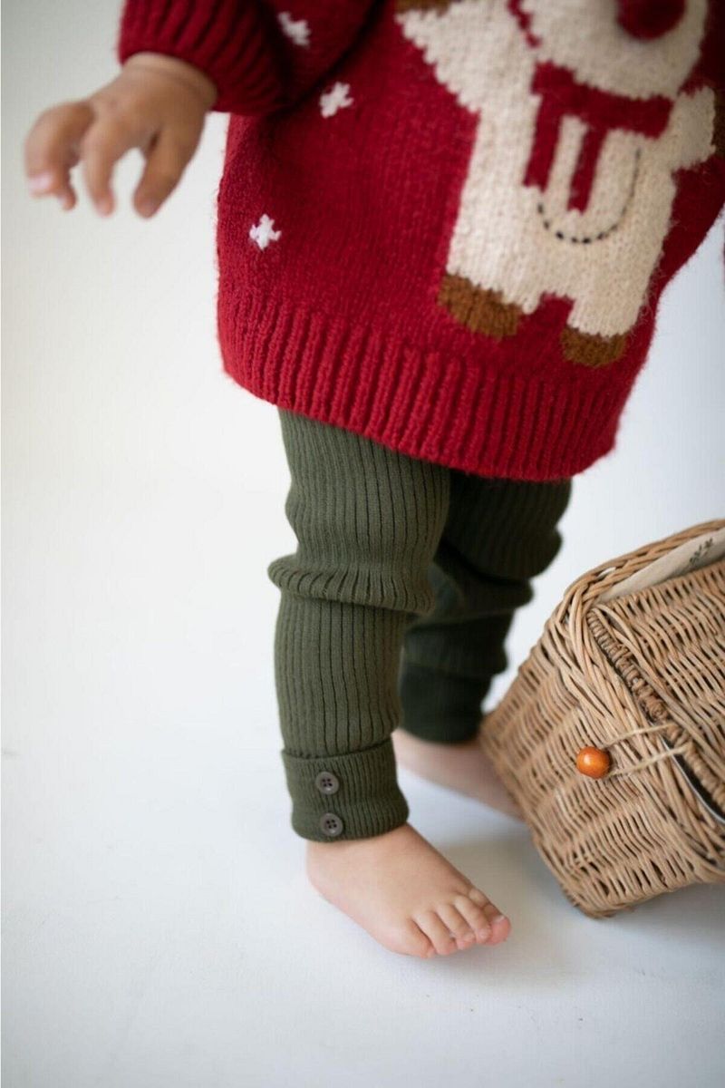 1_org_zoom-6200.jpg gogo bici Button Detail Ribbed Knit Leggings for Girls