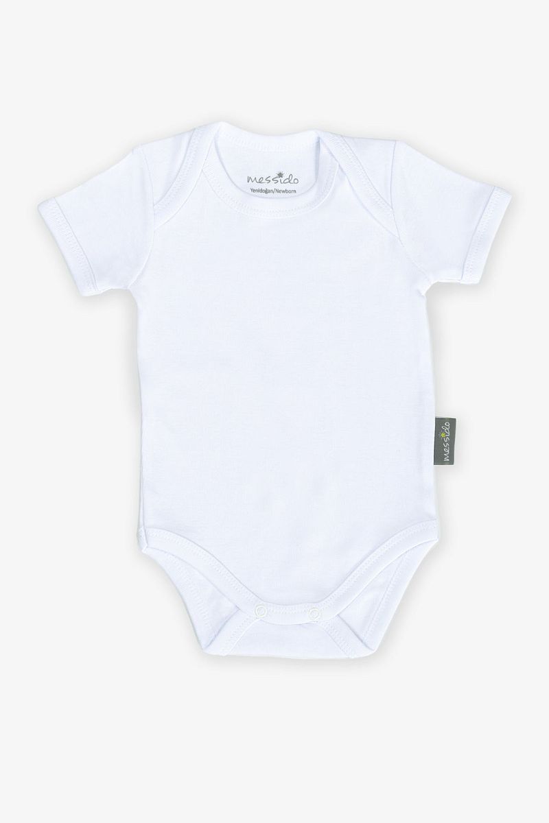 1_org_zoom-6202.jpg Messido 100% Cotton 5-Pack Baby Bodysuits - White