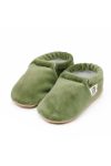 Ella Bonna Non-Slip Velvet Baby Booties in Green