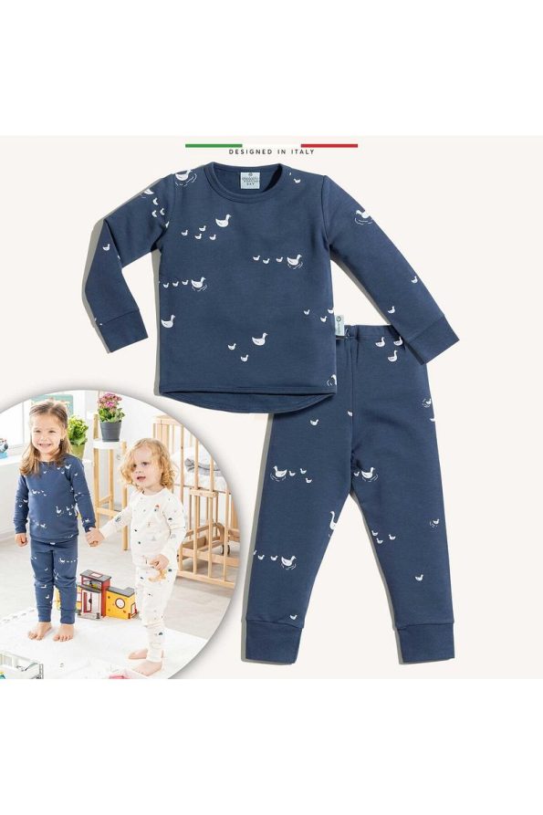EleleLife Baby and Kids Pajama Set 1 Tog Indigo Duck