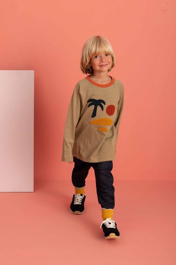 LUESS Unisex Palm Print Seasonal T-Shirt