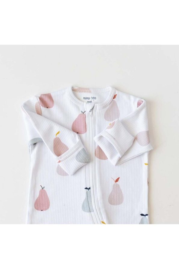 Mama Yoyo Baby Kids Organic Interlock Jumpsuit - Pear Pattern