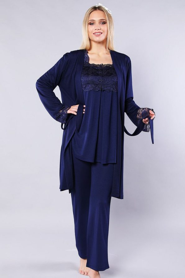 General Brands Women's Navy Blue Maternity Pajama Set