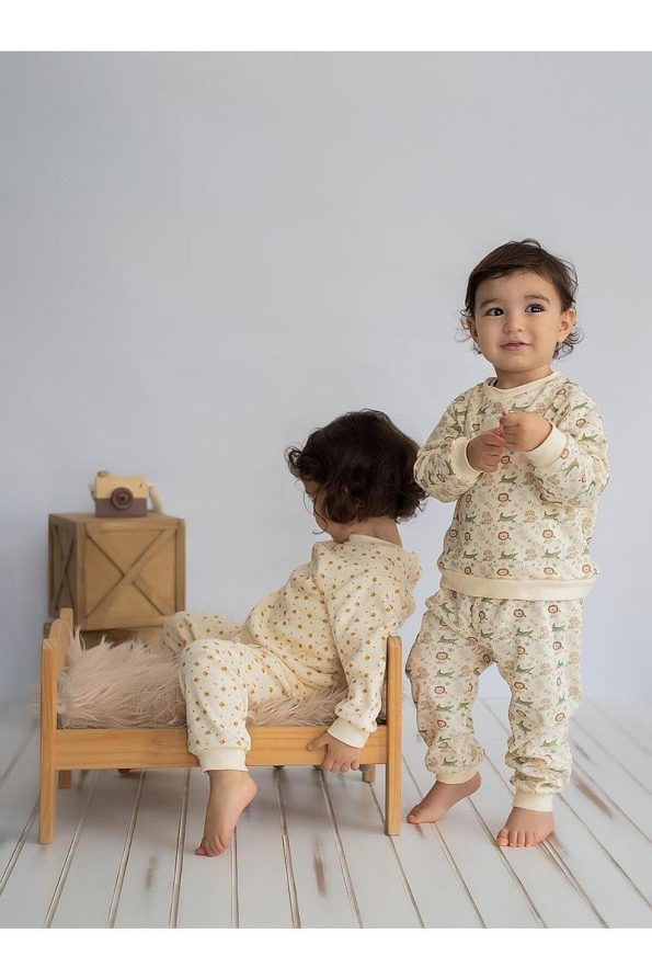 Kirazkids Animal Kingdom Patterned Cotton Pajama Set