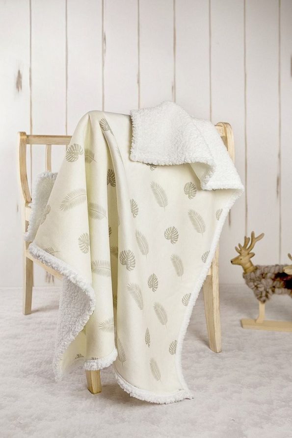 HAMUR Fluffy Baby Blanket 80x100 Cm Melis Sheep Wool Blanket