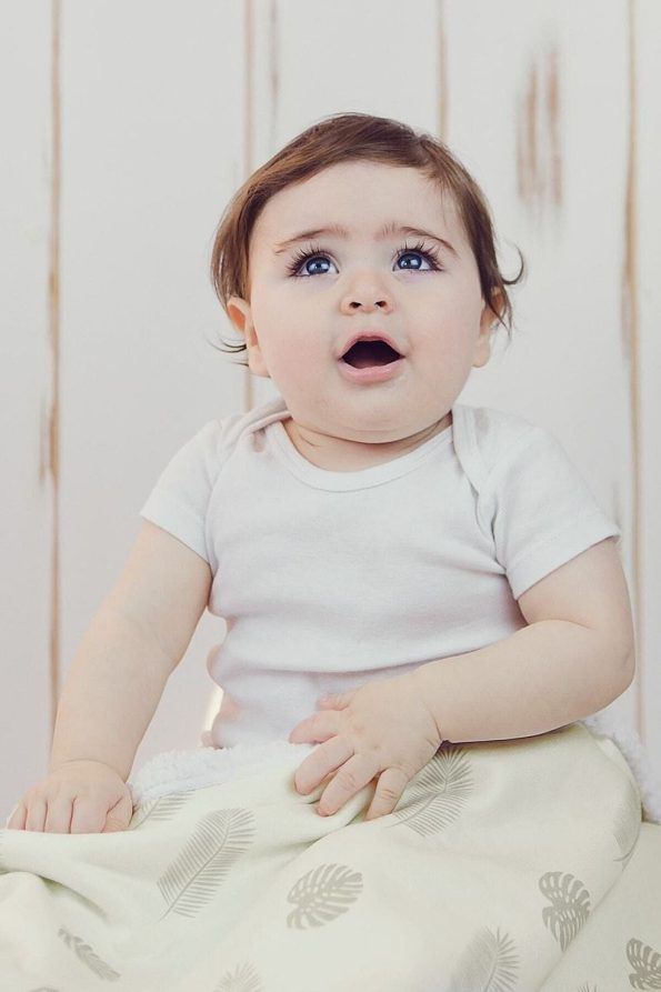 HAMUR Fluffy Baby Blanket 80x100 Cm Melis Sheep Wool Blanket