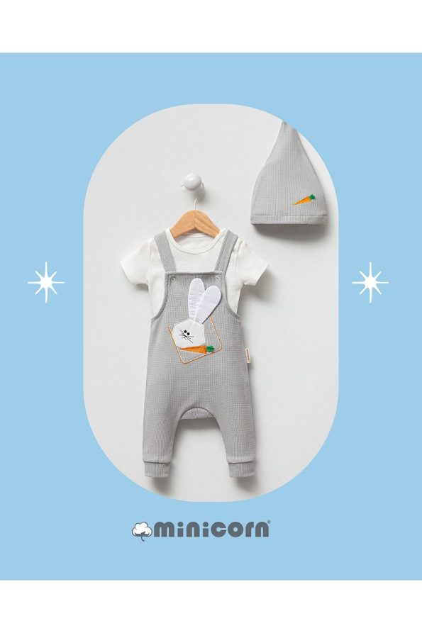 MiniCorn Rabbit Embroidered Cotton Summer Baby Romper