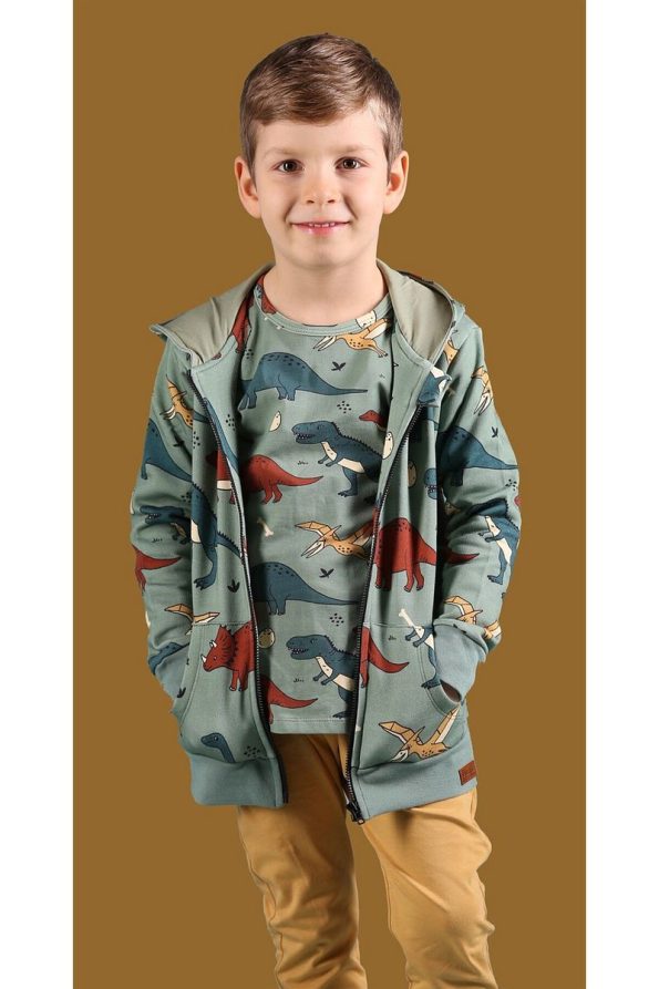 Walkiddy Funny Dinosaurs Organic Sweat Jacket