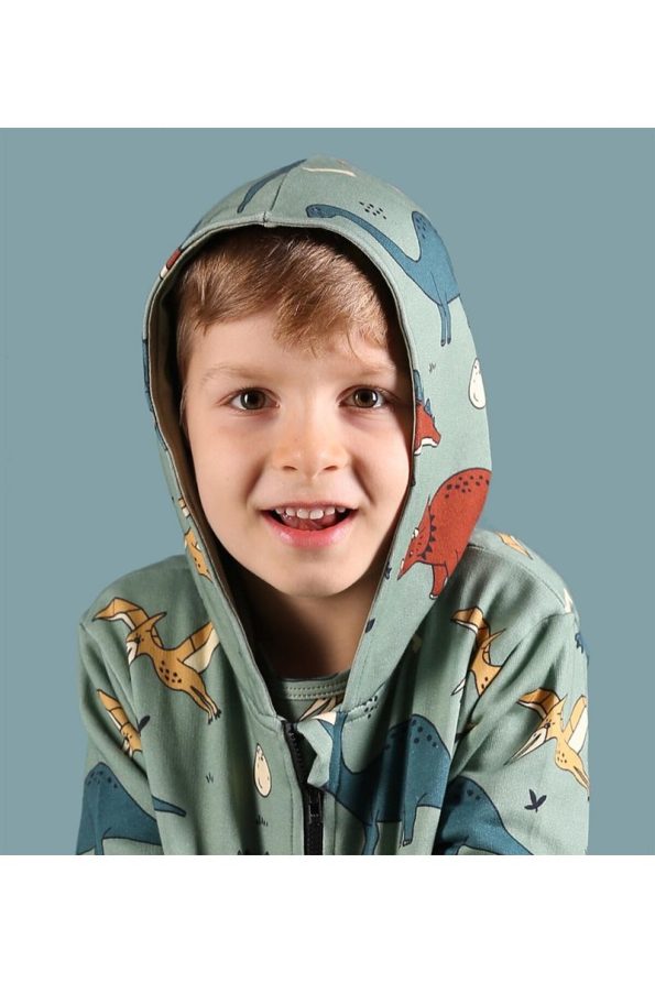 Walkiddy Funny Dinosaurs Organic Sweat Jacket