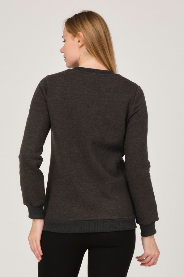 BUSA Thermal Nursing Sweatshirt for Maternity in Anthracite