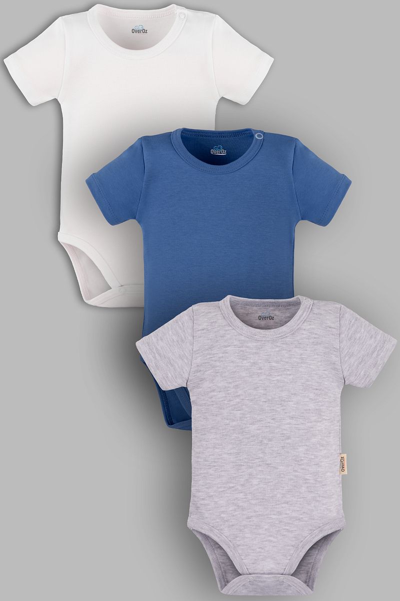1_org_zoom-7550.jpg Overoz Organic 100% Cotton Basic Baby Bodysuits Set