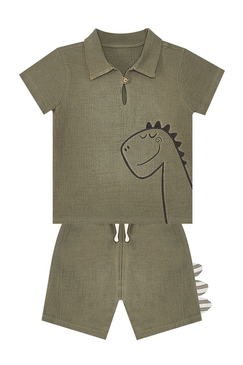 1_org_zoom-7701.jpg Denokids Dino Boys' Baby Summer Muslin Shorts and Shirt Set