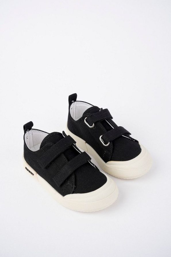 McDark Children's Black Canvas Light-Up Orthopedic Sneakers