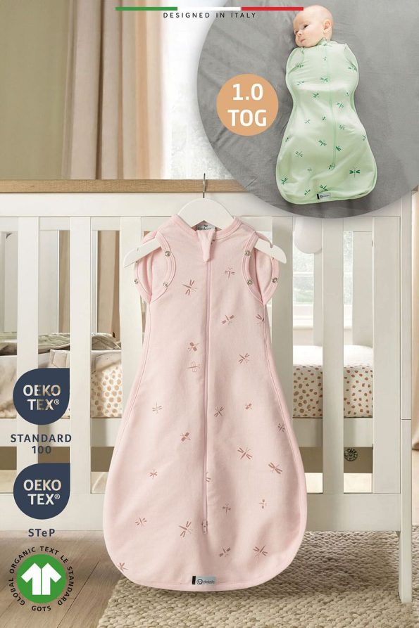 Elele EleleLife Baby Swaddle Sleep Bag 1 Tog Pink Sanno