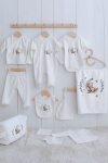 Tuğba Swan Organic 11-Piece Hospital Set - For Baby - Sleeping Bear in Moonlight