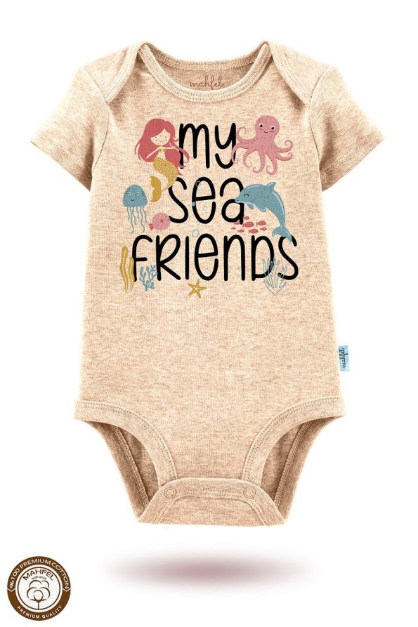 MAHFEL 2-Pack 100% Organic Cotton Printed Baby Bodysuits