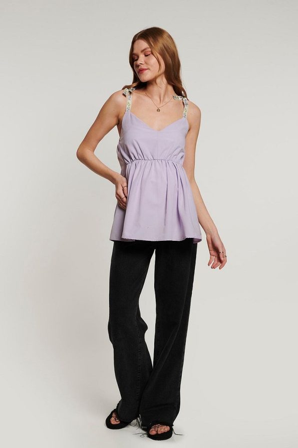 Lyn Mama Effie Lilac Maternity Top